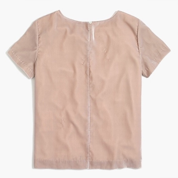 J. CREW Champagne Velvet Tee - Picture 5 of 7